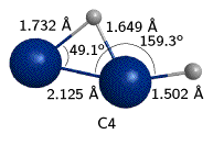 SiHSi-H，Si-H-Si三角形のSi頂点から水素が結合した構造